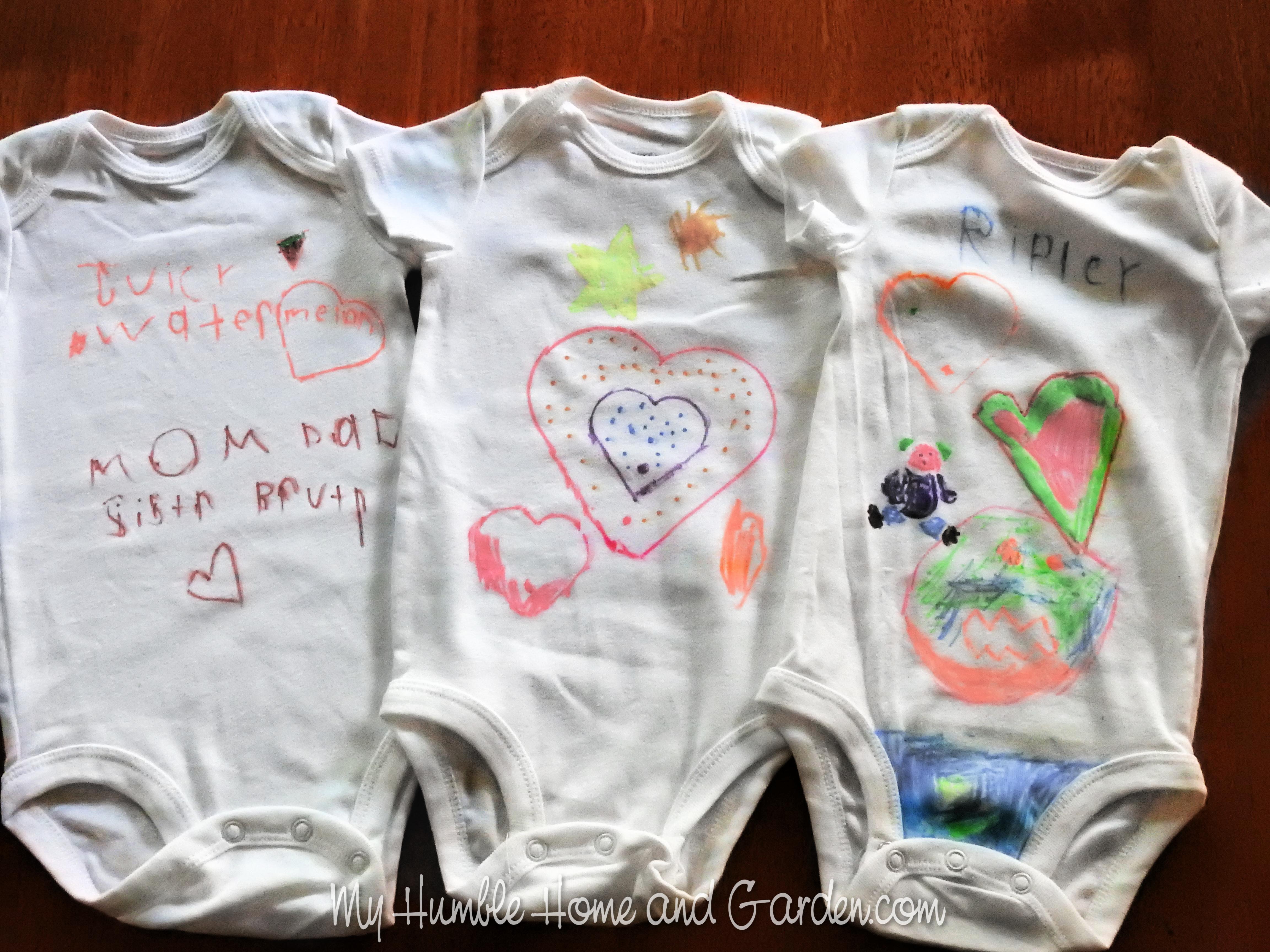 Baby Shower Activity Idea: Decorate Onesies!