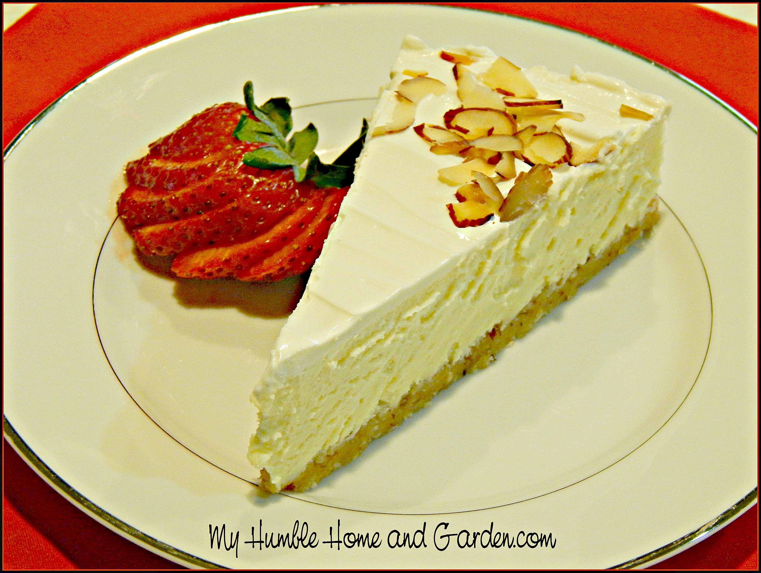 Creamy Delicious Almond Cheesecake You'll Love - My Humble Home And Garden