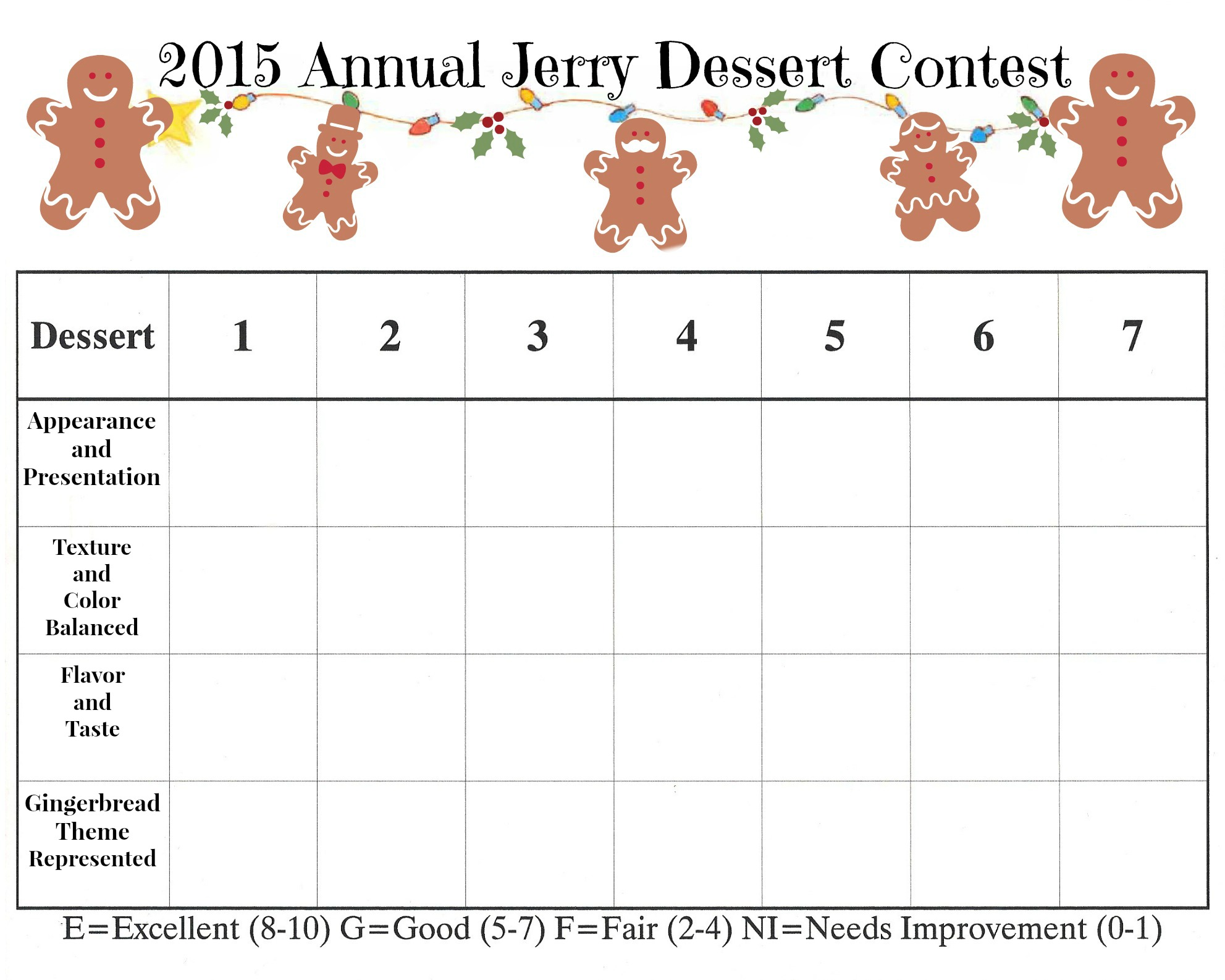 Annual Christmas Dessert Contest and Christmas Game - My Humble Home ...