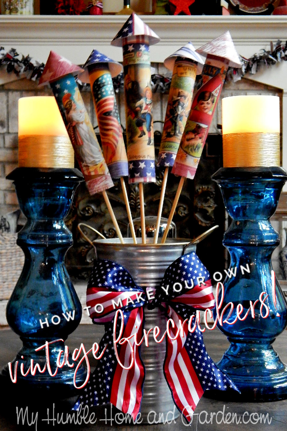 4th of July Americana Decorations Vintage Firecrackers My Humble