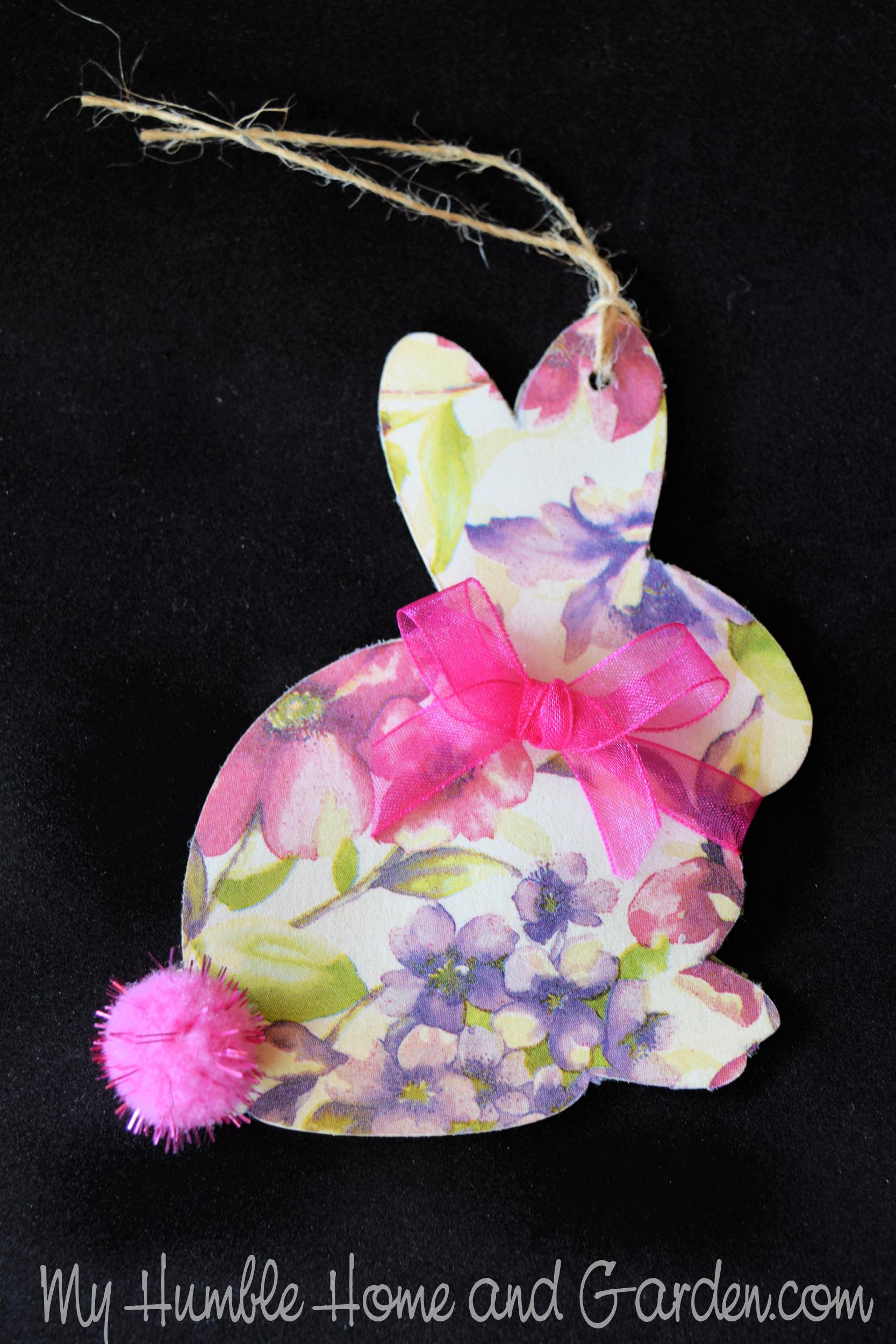 How to Do Paper Napkin Transfer on Wooden Bunnies My Humble Home and Garden