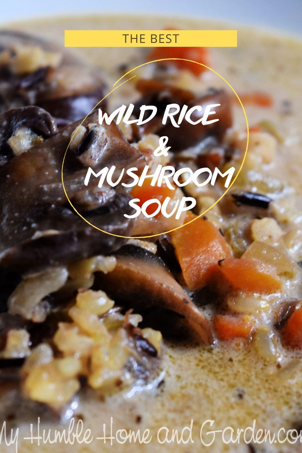 The Best Wild Rice and Mushroom Soup Recipe My Humble Home and Garden