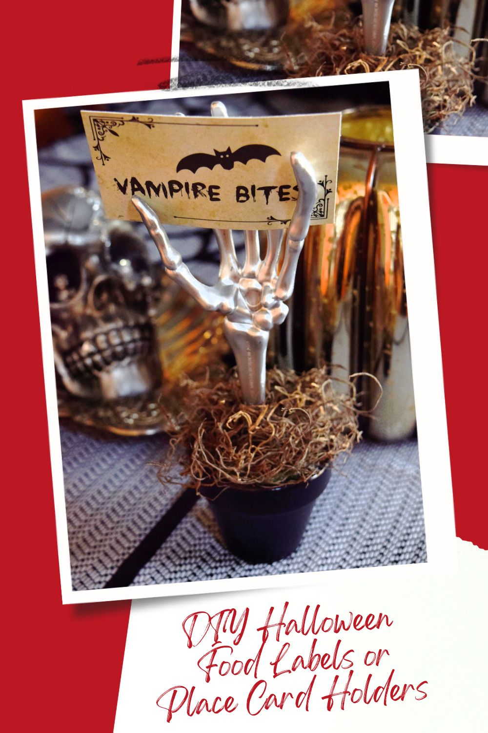 How to Make Halloween Food Labels Place Card Holders My Humble Home